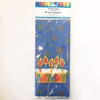 Happy Birthday Cake Cellophane Treat Bags with Twist Ties - 25 count