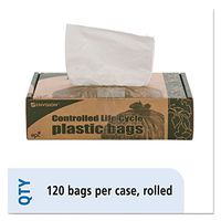 Stout G2430W70 Controlled Life Cycle Trash Garbage Bag 13gal .70 mil 24x30 White 120/Box
