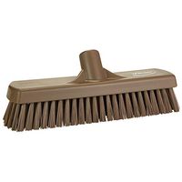Vikan 706066 12" Deck/Wall Scrub- Stiff - Brown