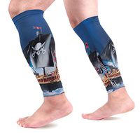 LEVEIS Pirate Ship Arm Sleeves UV Protection for Men Women Sunblock Protective Gloves Running Golf Cycling Driving Long Arm Cover 1 Pair