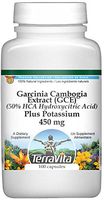 Garcinia Cambogia Extract (GCE) (50% HCA Hydroxycitric Acid) Plus Potassium - 450 mg (100 Capsules, ZIN: 512456) - 2 Pack