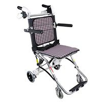Transport Wheelchairs Lightweight with Hand Brakes Seat Belt and Storage Bag Folding Portable Chair for Kids The Elders Flight Travel (1100)