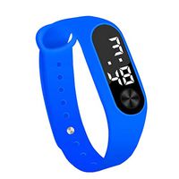 Mens Watches,Fxbar Fashion Digital LED Sports Watch Unisex Silicone Band Wrist Watches Simple Bracelet Watches(Blue)