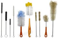 Ram-Pro 10Pc Cleaning Brush Set Ultimate Kit, Baby Bottle & Tube Brushes. All Shapes & Sizes, Large, Small, Sponge, Soft, Stiff, Nylon, Natural, Synthetic Bristles.