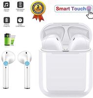 Bluetooth Headset, Touch Wireless Bluetooth Headset ，Wireless Earbuds，Stereo Headset, Sports Headset, Mini Charging Headset, Compatible with iPhone/Ipad/Samsung/Android (White)