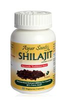 Shilajit-Extract 600mg Per Cap(50% Fulvic Acid-300mg*)-60 Veggie Caps by AyurSante'