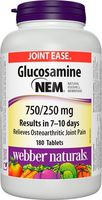 Webber Naturals Glucosamine with NEM® Natural Eggshell Membrane, 750/250 mg, 180 Tablets