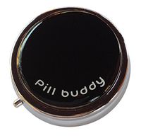 Black Pill Buddy Three Section Pocket Purse Travel Pill Box Case