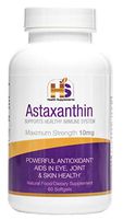 Astaxanthin 10 mg, Powerful Antioxidant, Anti-Inflammatory Supplement (60 caps) from Red Marine Algae. A Supplement for Boosting Your Immune System. Benefits Eye Health, Muscle Recovery, Joint Health