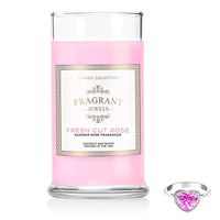 Fragrant Jewels Fresh Cut Rose Jewel Candle with Collectible Rings (Size 5-10)