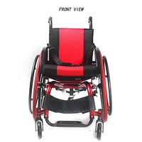 HJF-LUNYI Ultra Lightweight Folding Aluminium Transit Travel Wheelchair，Stylish Sport Wheelchair with Folding Back