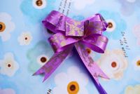Gift Wrapping Decoration Flowers - Purple