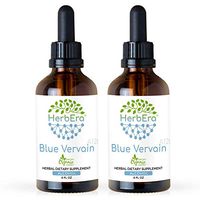 Blue Vervain A120 (2pcs) Alcohol Herbal Extract Tincture, Super-Concentrated Organic Blue Vervain (Verbena Hastata) Dried Herb (2x4 fl oz)