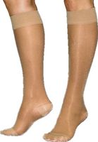 Ladies’ Sheer Firm Support Knee High Hose, 15-20 mmHg, Black – XLarge, 1 Pair