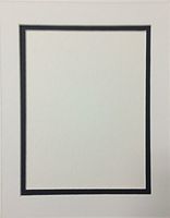 Pack of 5 11x14 White and Black Double Picture Mats Cut for 8.5x11 Pictures