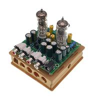TOOGOO Newest 6J1 Tube preamp Amplifier Board Pre-amp Headphone amp 6J1 Valve preamp Bile Buffer DIY Kits(6J1 Tube preamp Amplifier Board+Transparent Shell Parts)