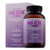 Hair Detox for Women | Promotes Hair Growth and Stress Relief | Contains Biotin 5000 milligrams | Supports Detoxification Pathways | 120 Capsules