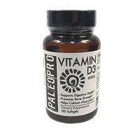 PaleoPro Vitamin D3 Supplement, 5000IU, Sugar-Free, Gluten-Free, No Artificial Ingredients, No Yeast, No Starch, No Preservatives, No Lactose