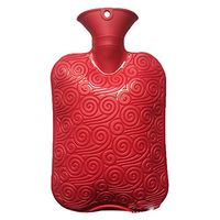 YAKEFJ 2 Liters Premium Classic Rubber Hot Water Bottle, Great for Pain Relief, Hot and Cold Therapy (B-red)