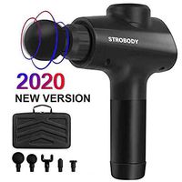 Strobody Massage Gun, New Upgraded Handheld Deep Tissue Percussion Massager with Ultra-Quiet, 6 Replaceable Heads and Carrying Case, Full-Body Relief for Muscle Ache, Pain, Tension