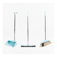Broom and Dustpan With Long Handle Telescopic Up Non-stick Hair Extra Long Handle Multi-Function Broom And Dustpan Soft Brush Windproof Broom Set Garage Toilet Garden Cleaning Tools