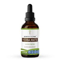 Yerba Mate Alcohol Liquid Extract, Organic Yerba Mate (Ilex paraguariensis) Dried Leaf Tincture Supplement (4 FL OZ)