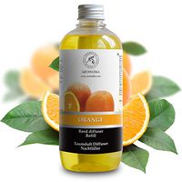 Orange Reed Diffuser Refill 16.9oz (500ml) - Room Fragrance Diffuser with Natural Essential Orange Oil - Best for Aromatherapy - Spa - Home - Kitchen - Bath - Office - Fintess - Club - Restaurant