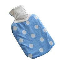Classic Hot Water Bottle Water Heating Bag Winter Hand Warmer Dot Blue