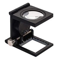 MSQL LED Lighted Magnifier Hands Free Desktop Magnifying, Folding Design with 2 LED Lamp Measure Scale, for Hobbies, Crafts, Workbench