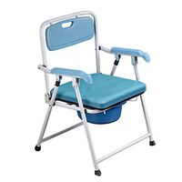 XWZJY Height Adjustable Bath Toilet Chair Bedside Commode Seat Shower Bench for Adults, Handicap, Elderly with Padded Arms/Backrest Wipe Clean Easy