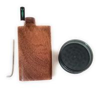 Raw Natural Stash Box with 3 Inch Alloy Bat 3 Piece Grinder and Cleaning Tool