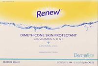 Renew Skin Protectant Cream with Dimethicone - 5 Grams Packet - Vitamins A, D, E and Essential Oils - Soothes and Calms Itching - Barrier Ointment for Dry, Chafed or Cracked Skin