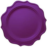 Posh Setting Festive Collection Medium Weight Plastic Purple Colored 8 inch Party Plates (12 Pack)