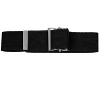 Prestige Medical Cotton Gait Belt with Metal Buckle, Black