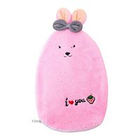 Plush Hot Water Bottle,Lumumi Winter Cartoon Removable and Washable Hot Water Bottle (Pink)