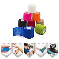 Gotian 5cm Sport Elastic Self Adhesive Wrist Finger Bandage Tape First Aid Strap Band, Self Adherent Vet Wrap with Assorted Colors, Medical Adhesive Tape for Wrist, Ankle Sprains Swelling, Pets