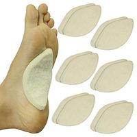 ViveSole Arch Support Pads (6 Pairs) Adhesive Felt Foot Insert - Men Women - for Shoes, Sandals, Flip Flops, Boots, High Heels, Flat Feet, High Arches, Plantar Fasciitis