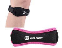 Long-Perfect 1 Pair Knee Support Patella Strap Knee Brace Support - Neoprene Fully Adjustable Tendon Brace Band Pad - Pain Relief for Running, Arthritis, Jumper, Tennis, Basketball, Tendonitis (red)