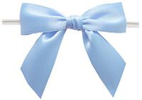 BAYWIND LTD; 3" Twist Tie Bows- 100pc (Light Blue)