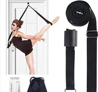 Door Flexibility & Stretching Leg Strap - Great for Ballet Cheer Dance Gymnastics or ANY Sport Leg Stretcher Door Flexibility Trainer Premium stretching equipment (Black)