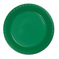 Club Pack of 240 Emerald Green Disposable Plastic Party Banquet Dinner Plates 9"