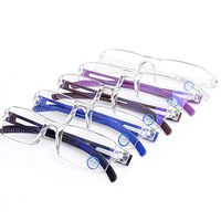 Blue Light Blocking Computer Reading Glasses - AQWANO 5 Pack Clear Frame Rimless Readers Anti Glare Filter Lightweight Eyeglasses for Women Men (5 Pack Mix Color, 1.50)