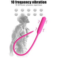 Zhplay 10 Speed Portable Long Soft Silicone Male Sounding Üréthral Peňnïs Plugs V-i-brátor for Male Pleasure Massage Toys