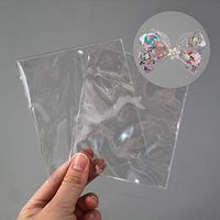 David accessories Clear Transparent PVC Plastic Packet Shaker Bag to Bows 4 x 6 inch 50 Pcs for DIY Hair Bows Boutique Projects (PVC Transparent Bag A)
