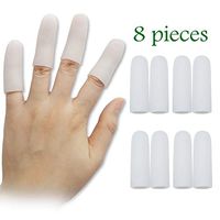 Toe Tubes –Adult Finger Brace Silicone Thumb Sleeves, Gel Protectors Care,Arthritis Stiffness and Pain Relief, Finger Sleeves and Fingertip Guard Cuttable - 8 Pieces
