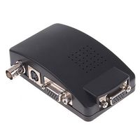 KINGZER BNC S-Video VGA CCTV Camera DVD DVR to VGA LCD Monitor Adapter Switch Converter