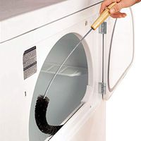 Weite 2 Pack Dryer Vent Cleaner Kit, Soft Dryer Lint Brush Vent Trap Cleaner Long Flexible Refrigerator Coil Brush, Prevents Scratching on Surface (Black)