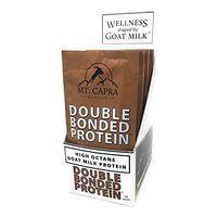 MT. CAPRA SINCE 1928 Double Bonded Protein | Whole Goat Milk Protein with Natural Blend of Casein and Whey from Grass-fed Pastured Goats, Dark Chocolate Flavor - 10 Packets
