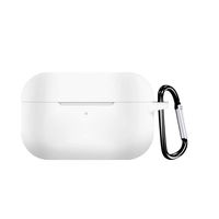 Shan-S Compatible for AirPods Pro Case, Shockproof Protective Premium Soft Silicone Cover Chargeable Headphone Case Skin with Anti-Lost Carabiner for AirPods Pro 2019 Wireless Charging Case