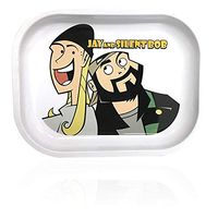 Jay and Silent Bob Rolling Tray - Cartoons (Multiple Sizes Available) (Large (10" x 13.5"))
